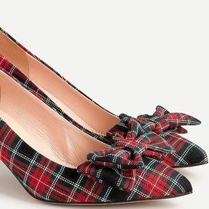J. Crew  Colette bow pumps in Stewart tartan (6.5)